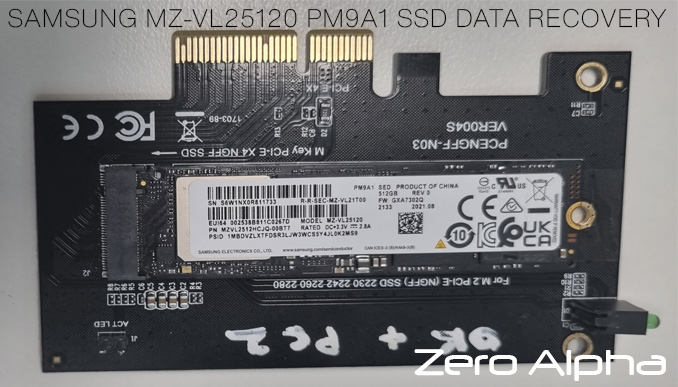 SAMSUNG MZ-VL25120 PM9A1 SSD Data Recovery