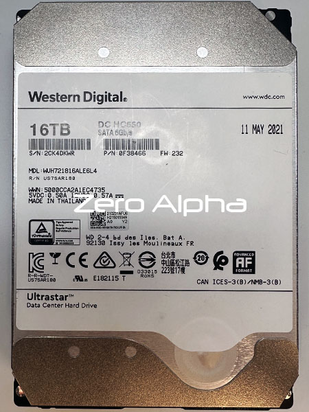 Western Digital Ultrastar DC HC550 16tb data recovery