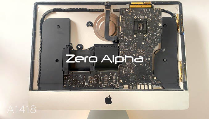 apple imac A1418 lcd removed logic board view data recovery