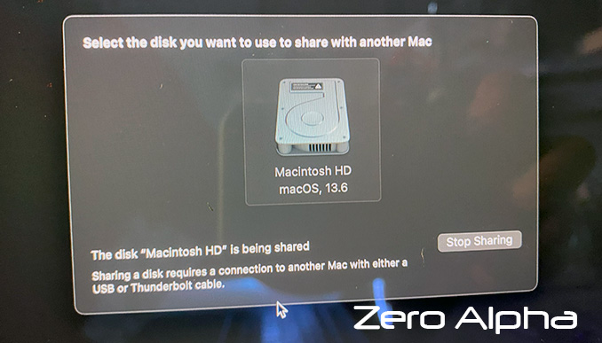 Apple Select the Disk You Want to Use to Share with Another Mac
