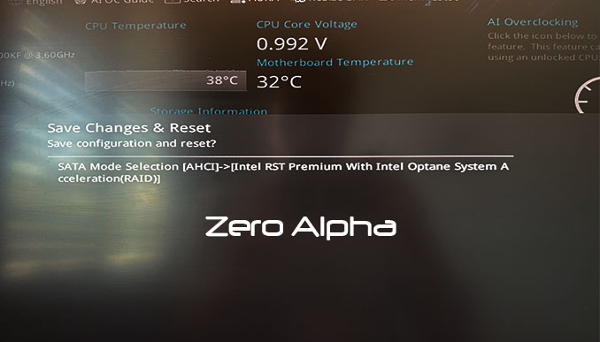 asus bios sata mode selection ahci intel rst premium with intel optane system acceleration data recovery