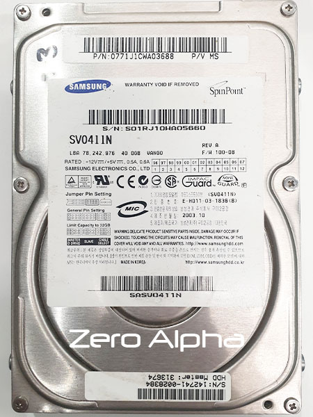 Samsung SV0411N data recovery