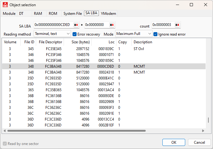 PC3000 SEAGATE UTILITY SA LBA TOOL FOR READING SERVICE INFORMATION OBJECTS