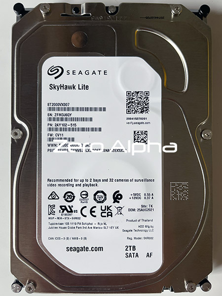 Seagate Skyhawk Lite Hard Drive Data Recovery ST2000VX007 2AY102 515