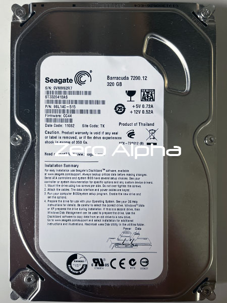 Seagate ST3320418AS data recovery