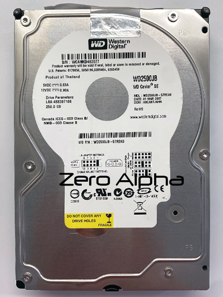 Western Digital WD2500JB-57REA0 data recovery