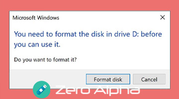 You need to format the disk in drive before you can use it